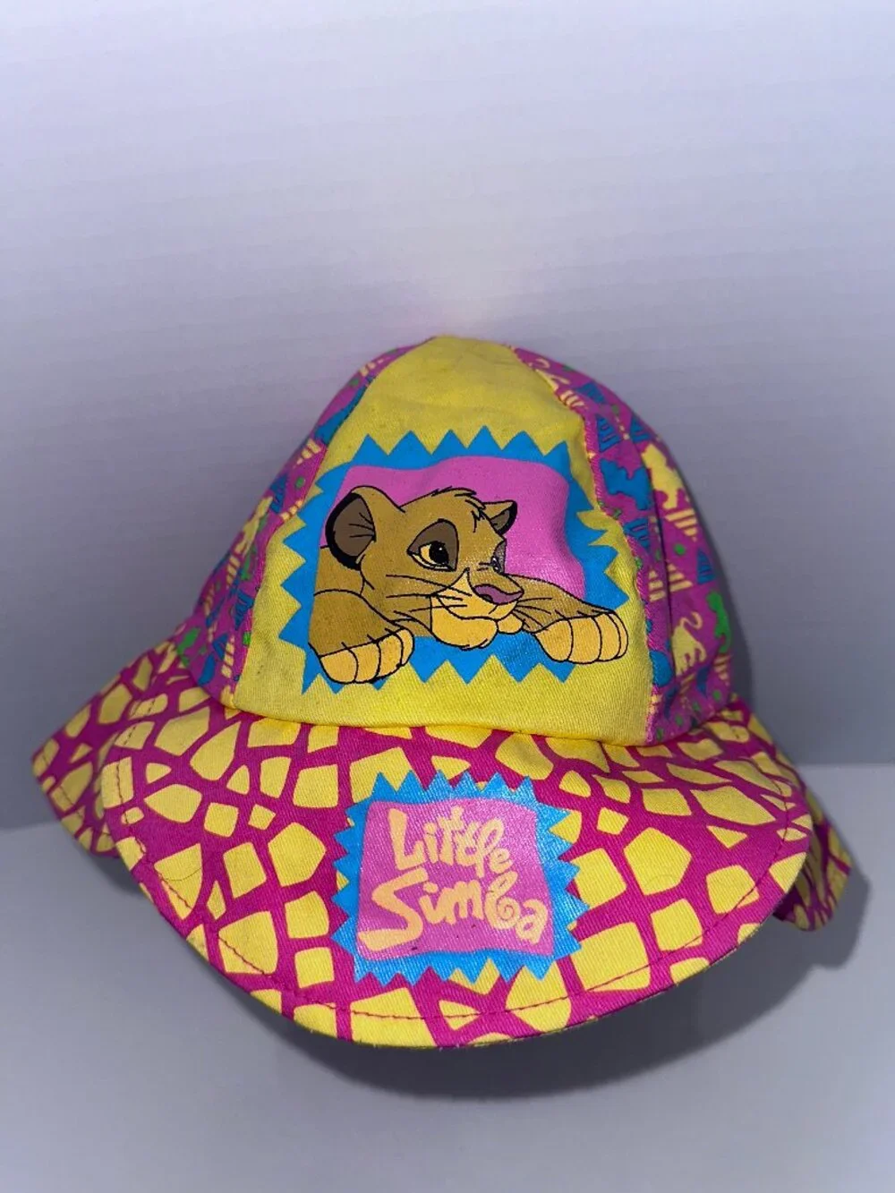 Vintage Disney’s Lion King Little Simba Bucket Sun Beach Hat Toddler Size 2-4